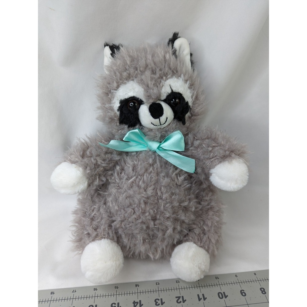 Walgreens Gray Raccoon Plush 10 Inch Green Bow 2020‎  Stuffed Animal Toy